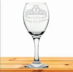 Personalised Engraved Wine Glass Gift Birthday Gifts Present 18th 30th 40th 50th - Picture 1 of 2
