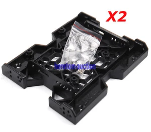 2x 5.25" To 3.5" 2.5" Case Hard Drive Tray Bracket Mounting HDD Adapter SSD . - Picture 1 of 11