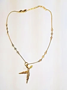 Pilgrim Halskette mit Hänger, goldfarbig, 50cm lang ,Denmarks Modeschmuck - Bild 1 von 3