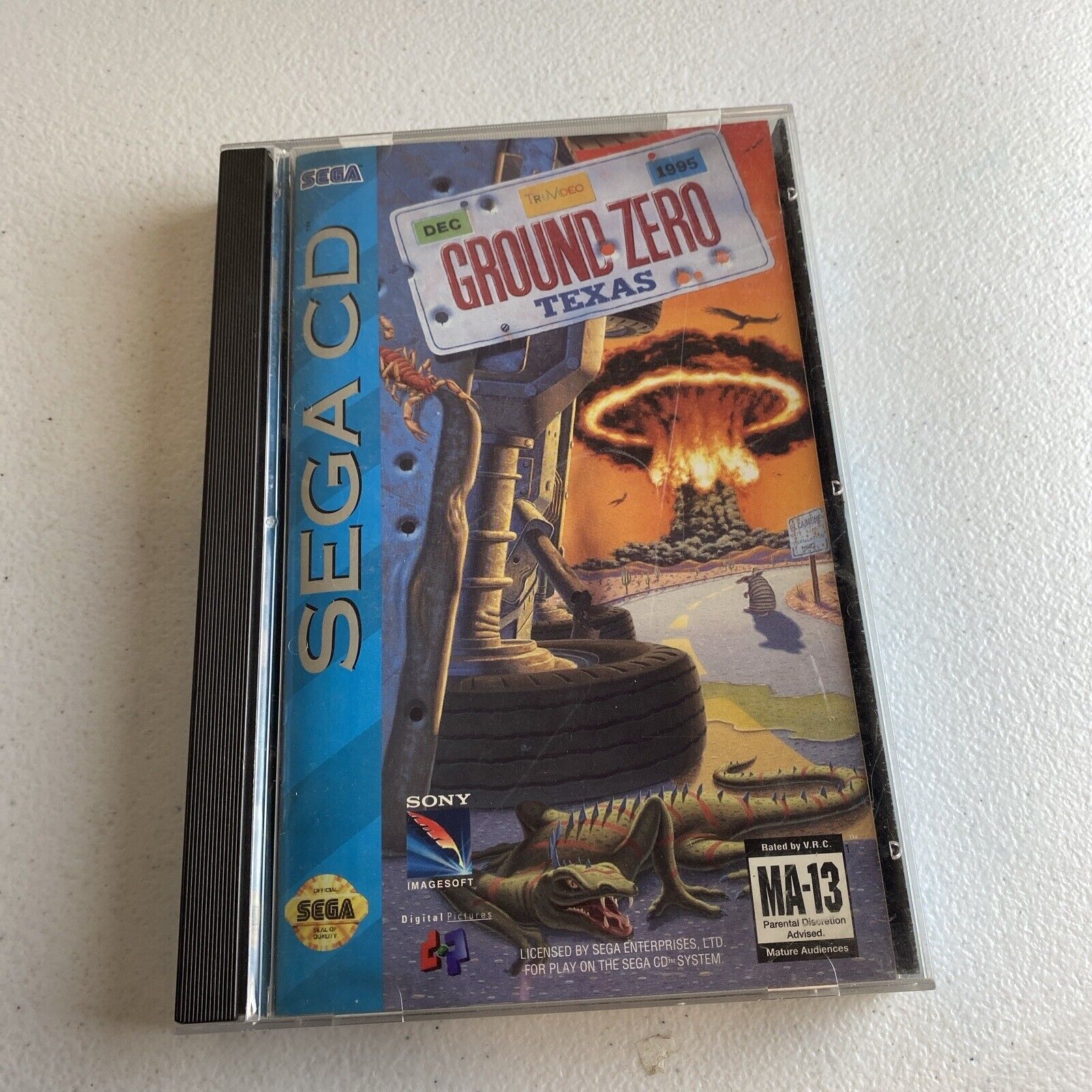 Sega CD - Ground Zero Texas- Complete Game, Box, Manual