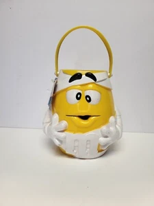 M & M's Yellow Mummy Halloween Trick Or Treat Bucket - Picture 1 of 9