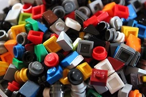  Lego 200 piezas 1x1 piezas pequeñas muchas formas y colores mosaico no transparente - Imagen 1 de 1