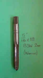 5/16 X 18 BSW - SECOND TAP - by WARRIOR - ENGINEERING. - Picture 1 of 1