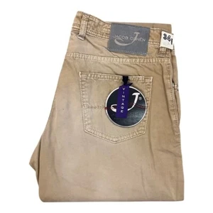 Pantalón vaquero de hombre JACOB COHEN J620 SPECIAL VINTAGE 5 bolsillos beige ¡NUEVO ETIQUETA! - Imagen 1 de 15