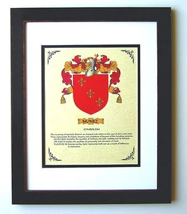 HERALDIK WAPPEN ~ NUNEZ FAMILIENWAPPEN ~ GERAHMT - Bild 1 von 2