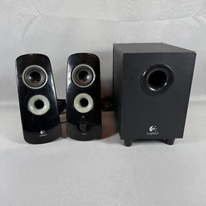 Logitech 2.1 Speaker System Z323 Subwoofer 2 Satellites Black Tested Working - Picture 1 of 7