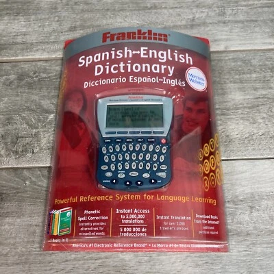 Spanish-English Dictionary Franklin Model DBE-1470 Merriam-Webster Brand New - Image 1 of 3