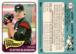 Clayton Blackburn 2014 Topps Heritage Minor League Baseball Card 21  Squirrels