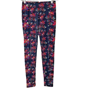 Hot Kiss Leggings Womens One Size Floral Multicolored Stretch - Picture 1 of 8