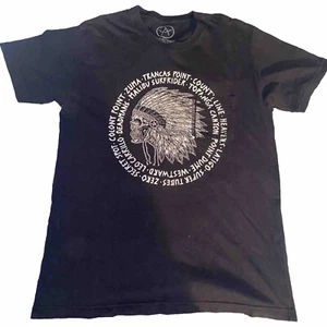 Local Authority Los Angeles Skull w/ Braid Feathers Headress T-Shirt Sz XL FUFC - Picture 1 of 11