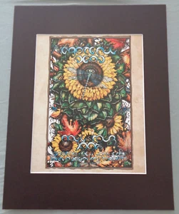 Yellow Sunflower Grateful Dead Band Music Concert Poster Artist Michael Everett - Picture 1 of 4