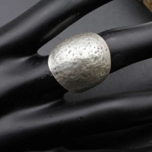 Silver Ring Sterling Silver Plated Statement Brass Ring Antique Silver R178 - Picture 1 of 5