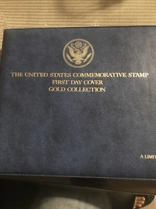 1979 UNITED STATES COMMEMORATIVE 28 STAMPS FIRST DAY COVER LIMITED GOLD EDITION - Picture 1 of 12