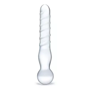 Gläs 8" Joystick Clear Glass Dildo - Picture 1 of 8