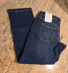 New! Boys Sonoma Straight Jeans Size 8 Husky Blue Adjustable Waist Stretch - Picture 1 of 9