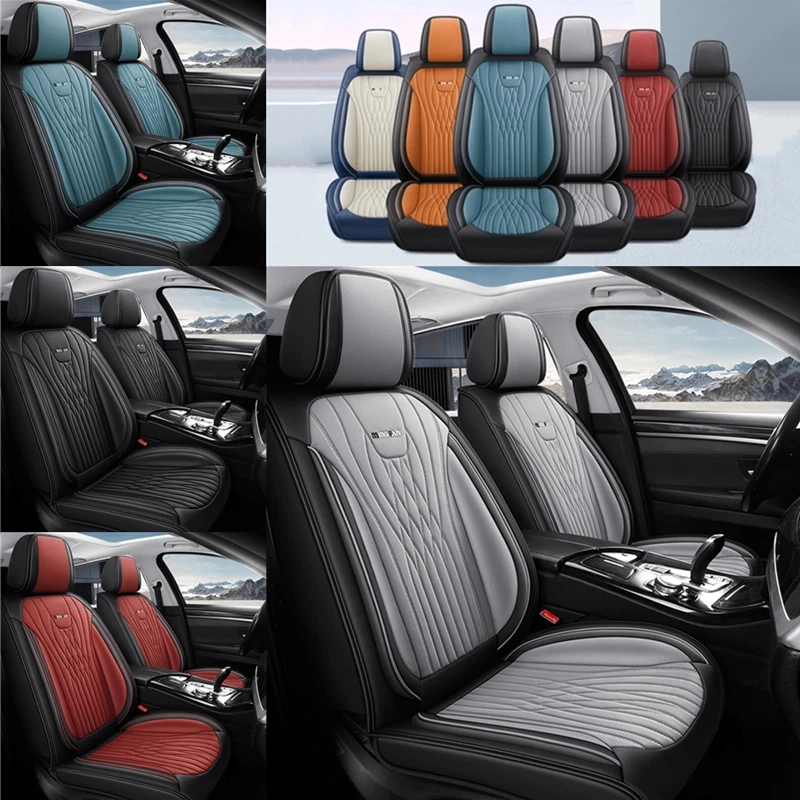 Juego completo de funda de asiento de cuero PU de 5 asientos para Toyota Camry 4Runner 86 Prius Yaris R Foto 1 de 4