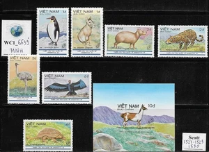 WC1_6639*. NORDVIETNAM. 1985 Kaktus Set m. Souv. blatt. Scott 1523-1530. MNH - Bild 1 von 1