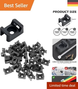 Hochwertige Nylon Kabelbinder – 200er Pack Schwarz zur einfachen Installation - Bild 1 von 9