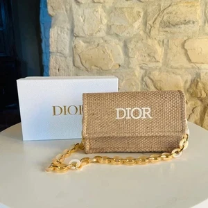 Dior Beauty GWP Regalo W Compra Paja Rafia Bolso de Mano Bolso de Yute Natural NUEVO - Imagen 1 de 17