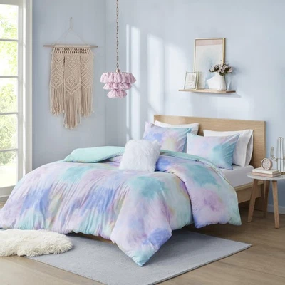 Intelligent Design Cassiopeia Comforter Set-Colorful Watercolor Tie Dye Print, - Image 1 of 4