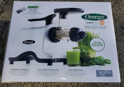 Omega TWN30S  Twin Gear Juicer extractor - 150 W - silver NEW - Image 1 of 4