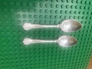 2 Vintage Stamped Malta EPNS Sheffield England Spoons Kings Pattern Shown - Picture 1 of 8