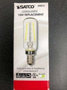 Satco Lighting S9872 Single 2.5 Watt Warm White Candelabra LED Bulb - Clear - Picture 1 of 3