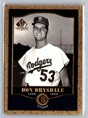 2001 SP Legendary Cuts #27 Don Drysdale - Imagem 1 de 2