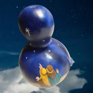 Handpainted Gourd Nativity Scene 7"  Christmas Holiday - Picture 1 of 5