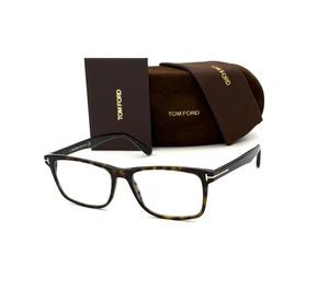 Tom Ford FT5752-B Havana / Clear Blue Block 53mm Eyeglasses TF5752 - Picture 1 of 4