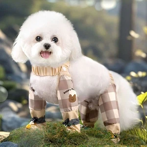 Adjustable Reflective Stripe Pet Pants Dustproof Dog Jumpsuit Shoes Walking - Picture 1 of 17