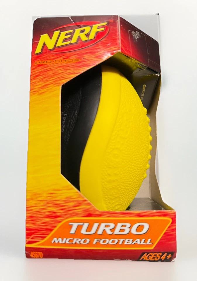 NERF Turbo Micro Football Mini Lightweight 2004 Black and Yellow New - Image 1 of 1