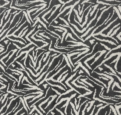 Decoración Chenille Jacquard Tela Geométrica Cebra Gris Oscuro Muestra #18 Foto 1 de 4
