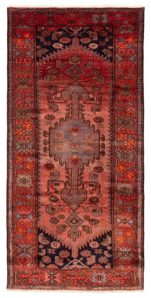 Vintage Oriental Hand-Knotted Carpet 3'11" x 8'0" Traditional Wool Area Rug - Image 1 of 4