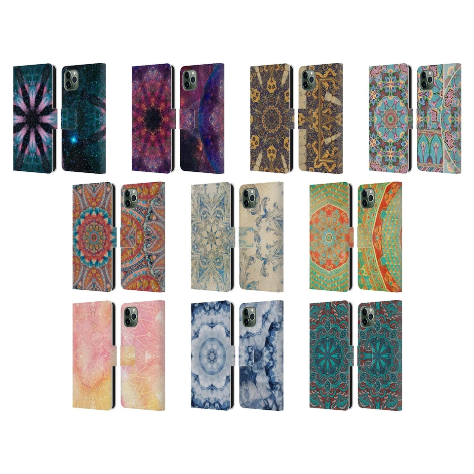 FUNDA BILLETERA LIBRO CUERO MANDALA AIMEE STEWART OFICIAL PARA TELÉFONOS APPLE iPHONE Foto 1 de 4