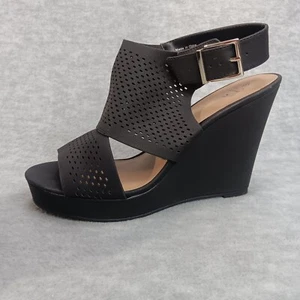 Call It Spring Vegan Leather Sandals Open Toe Platform Wedge Women's Size 10 - Picture 1 of 11