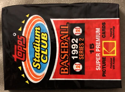 1992 Topps Stadium Club Pack Will Clark Giants (Top) Charles Nagy Indians (Back) - Image 1 of 2