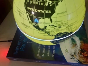 Merlin Magnetic Levitating Illuminated Globe - Picture 1 of 5