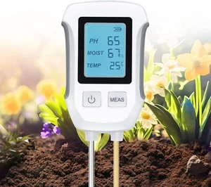 3 in1 Tester Temperature Light Water Moisture Humidity Soil PH Garden Test Meter - Picture 1 of 11