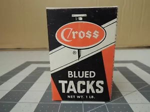 (1) Pound of Vintage Cross #4 Blued Gimp Upholstery Tacks - New Old Stock - Picture 1 of 13