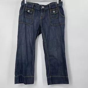 Banana Republic Denim Jeans Damen Größe 4p Capri dunkle Waschung Stretch blau - Bild 1 von 9