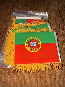 3 X 5 Inch Portugal Window Hanging Flag Portuguese Small Mini Car Flags - Picture 1 of 2