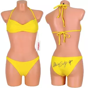 Miss Sixty Neckholder Bikini Set Damen Sexy Bandeau Top Slip Italien gelb XS-L - Bild 1 von 4