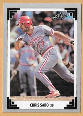 CHRIS SABO CINCINNATI REDS #65 - LEAF NM-MT 1991 - Image 1 of 2