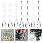 30 Pcs Octagonal Bead Pendant Plastic Hanging Light Xmas Ornaments Crystal