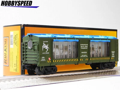 MTH RAILKING MARYLAND BLUE CRABS OPERATING AQUARIUM CAR O GAUGE 30-79694 NEW - Image 1 of 4