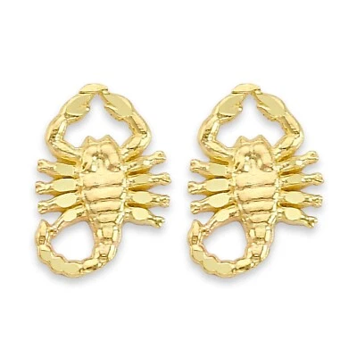 Solid Gold Scorpion Stud Earrings Available in 10k or 14k - Image 1 of 4