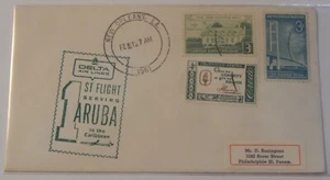 New Orleans Louisiana to Aruba February 1 1961 first flight airmail - Picture 1 of 2