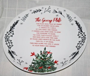New THE GIVING PLATE 13" Bone CHINA Peace on Earth Collection CHRISTMAS by BELK - Picture 1 of 6