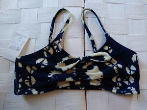 Crewcuts Girls Size 4-5 Navy Blue Ivory Swimsuit Bikini Top - Picture 1 of 9